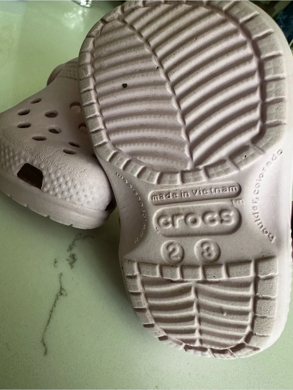 Infant/Toddler Light Pink Crocs